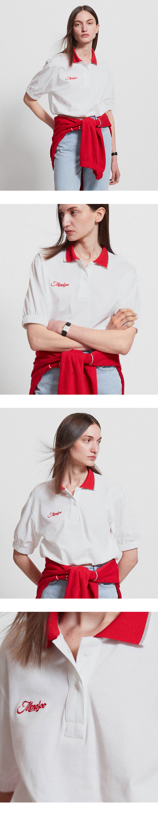 모델 호리존컷 착용 이미지