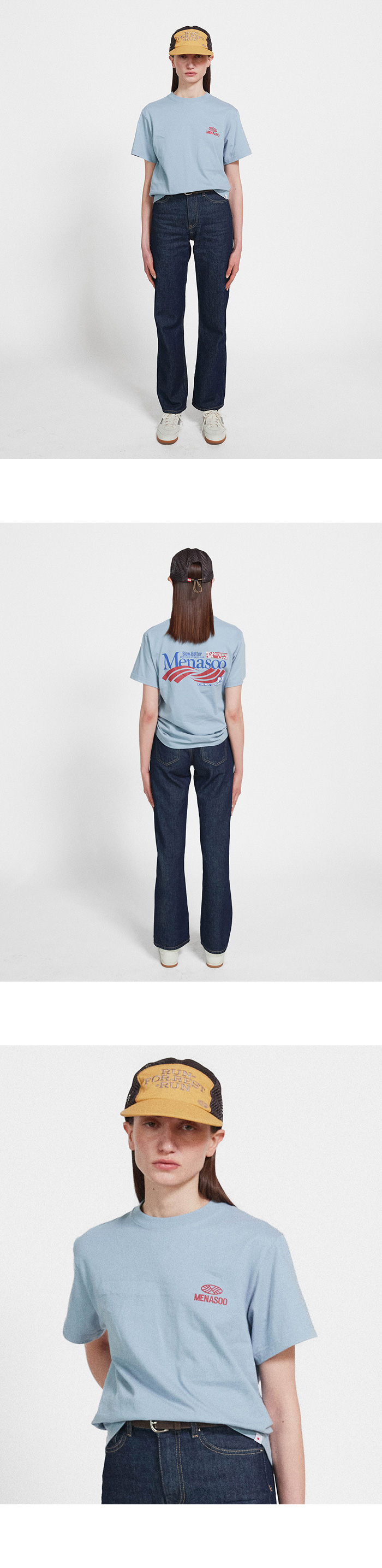 모델 호리존컷 착용 이미지