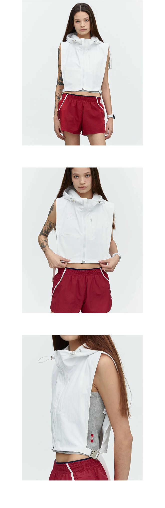 모델 호리존컷 착용 이미지