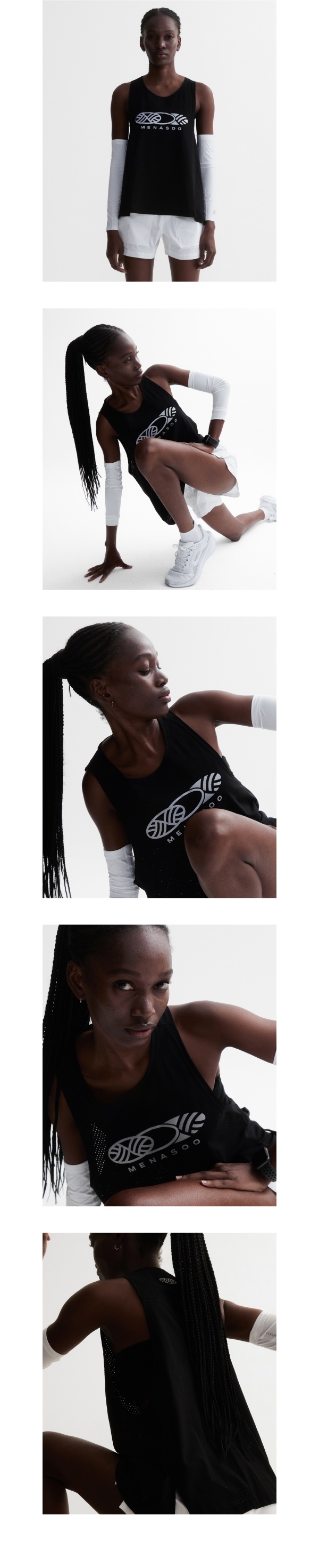 모델 호리존컷 착용 이미지