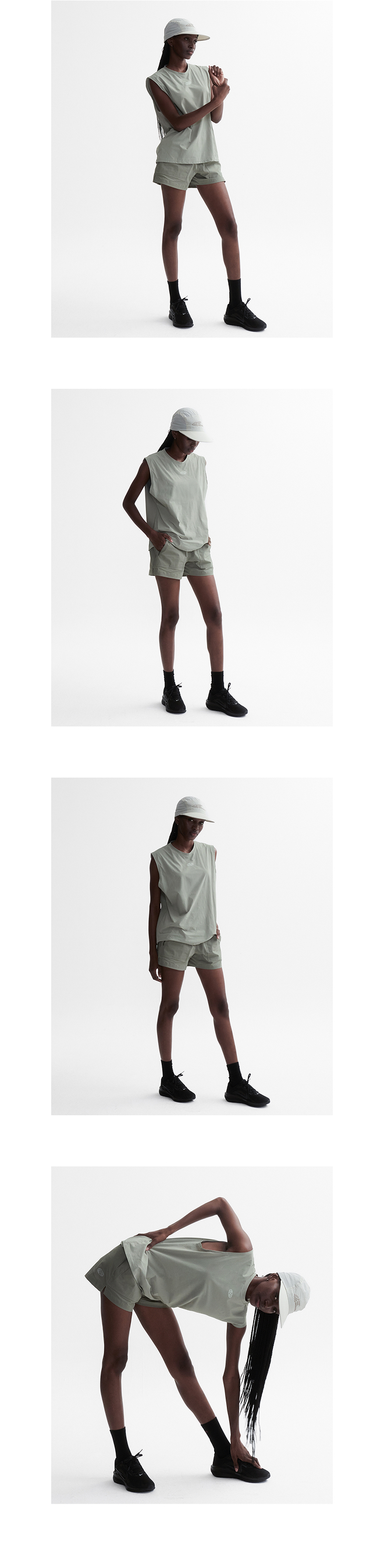 모델 호리존컷 착용 이미지