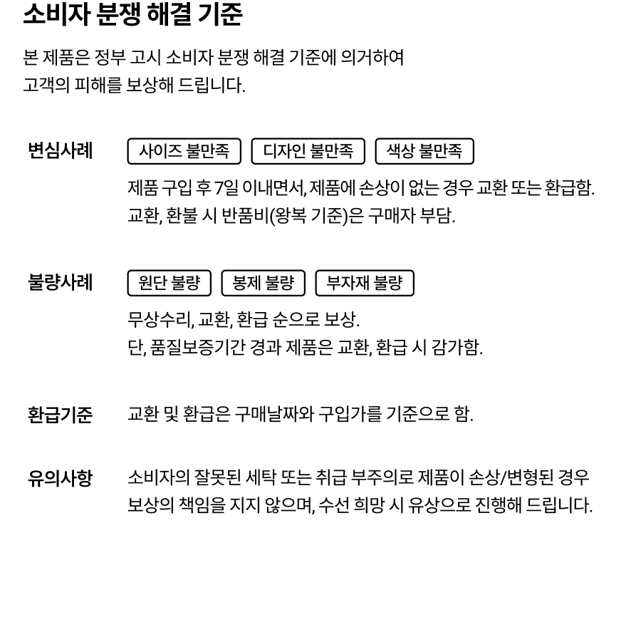 소비자 분쟁 해결 기준