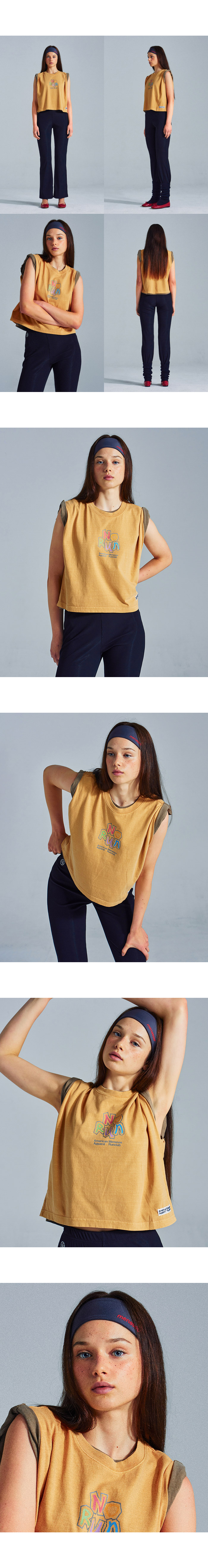 MNS X AMERICAN APPAREL NO RUN SLEEVELESS (OVER-FIT) - 4 COLORS MUSTARD