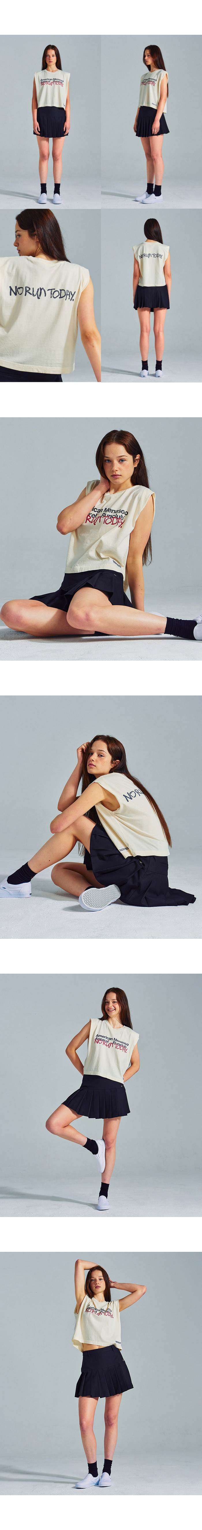 MNS X AMERICAN APPAREL TODAY SLEEVELESS (OVER-FIT) - 4 COLORS CREAM