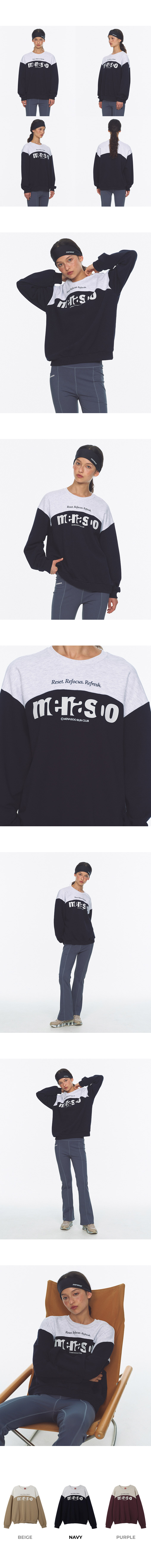 LETTERING SWEATSHIRT - 3 COLORS NAVY