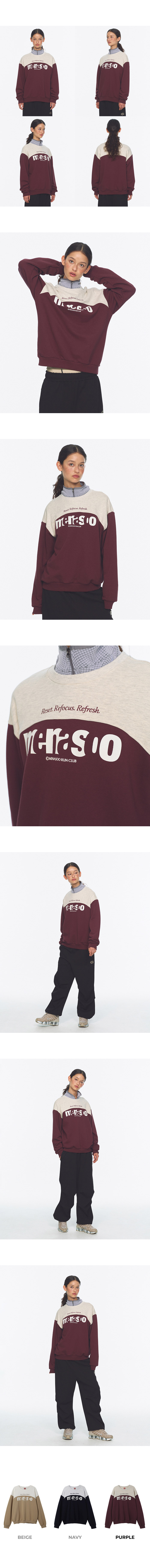 LETTERING SWEATSHIRT - 3 COLORS PURPLE