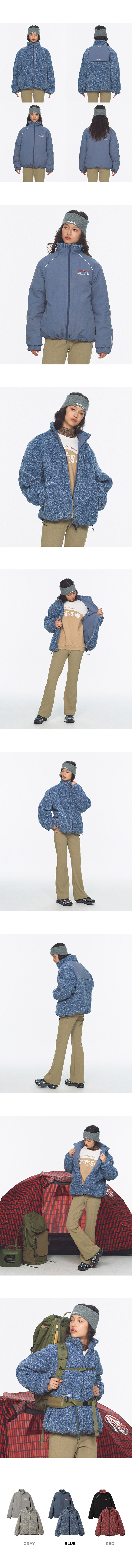 DUAL SHELL DUMBLE REVERSIBLE JACKET - 3 COLORS BLUE