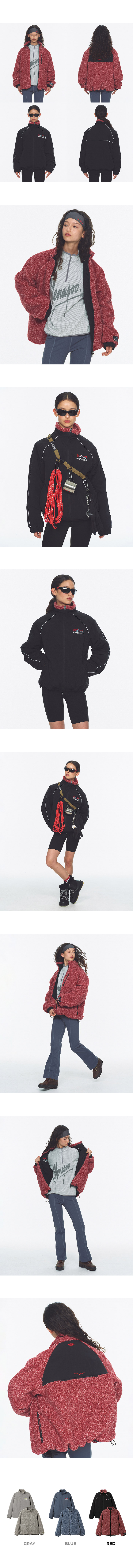 DUAL SHELL DUMBLE REVERSIBLE JACKET - 3 COLORS RED