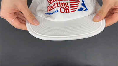 RUNNING SPORTS NO RUSH SHORT BRIM CAP - 5 COLORS WHITE