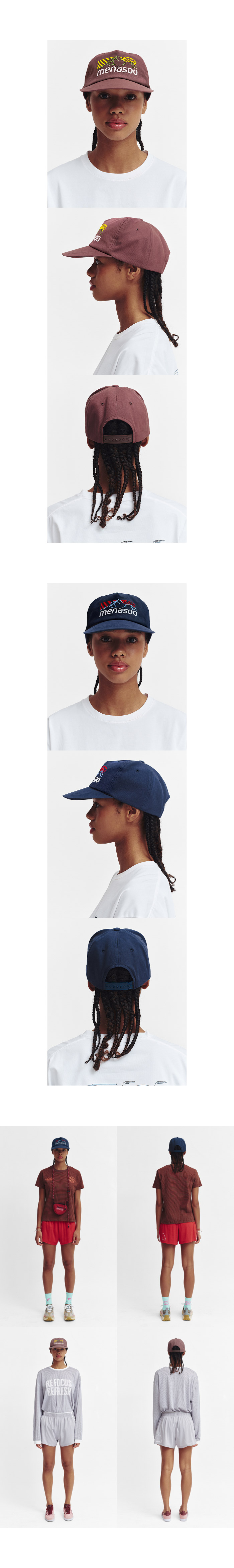 MOUNTAIN LOGO COTTON CAP - 2 COLORS BROWN