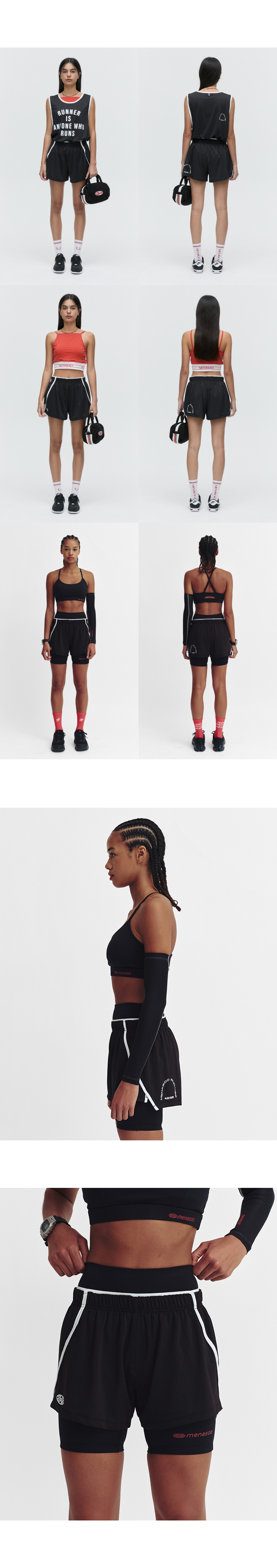 MESH RUNNER SOFT SHORTS - 5 COLORS BLACK