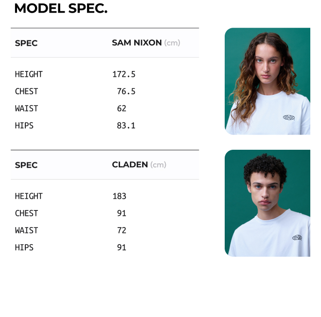 모델 스펙: 신체 정보